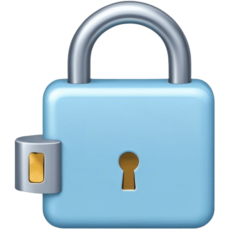 light blue Lock emoji