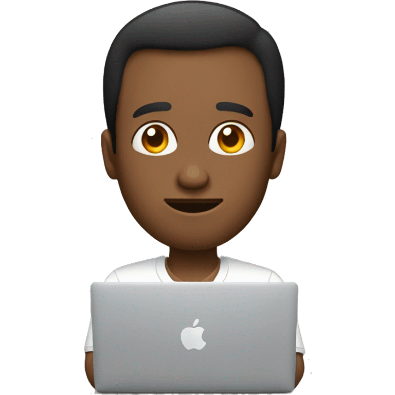 Hombre con una MacBook  emoji