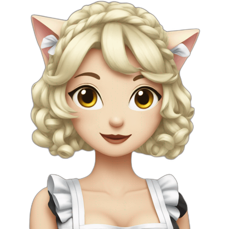 sexy cat maid emoji