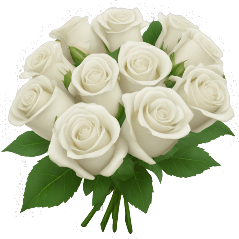 bouquet of white roses emoji