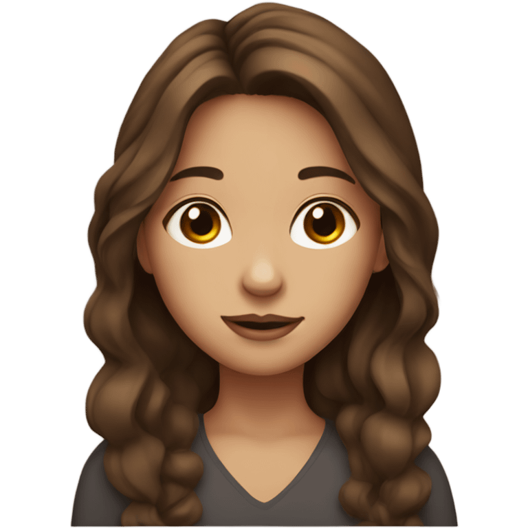 girl with brown hair and nose piecing emoji