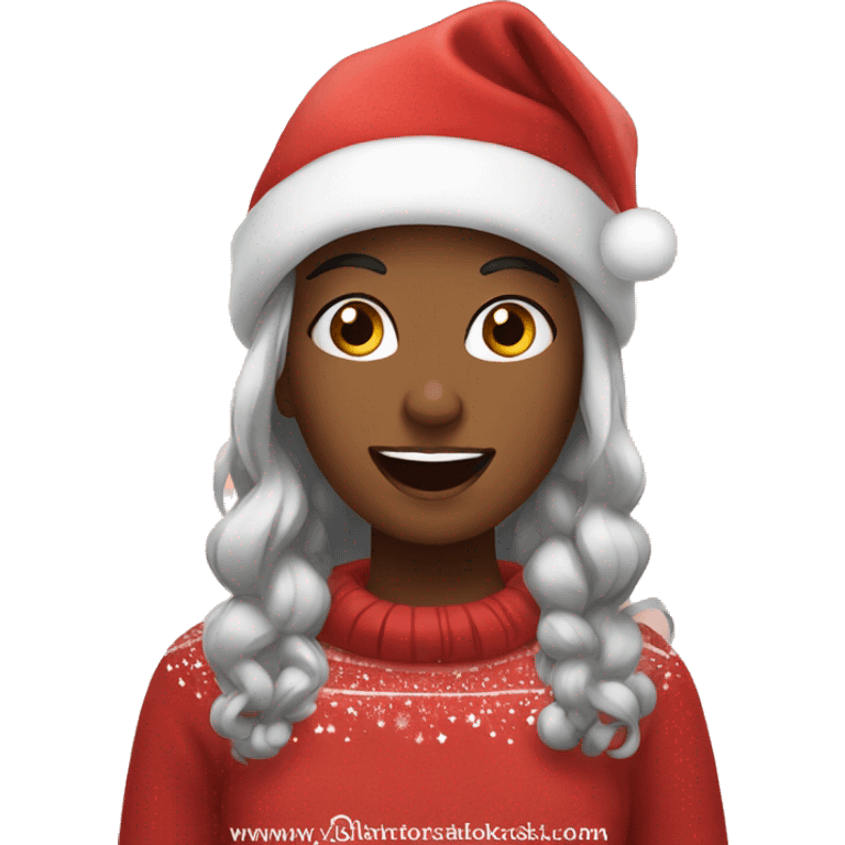 christmas mood girl emoji