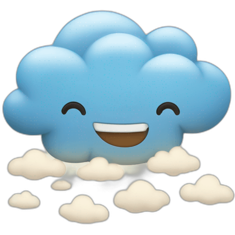 Chat qui vole sur un nuage emoji