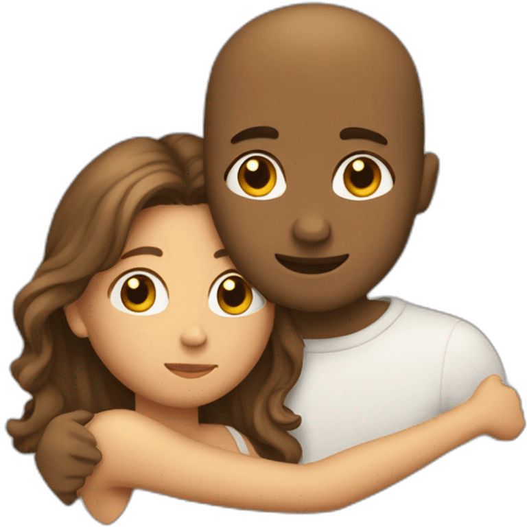 Deux personne qui se font un calin emoji