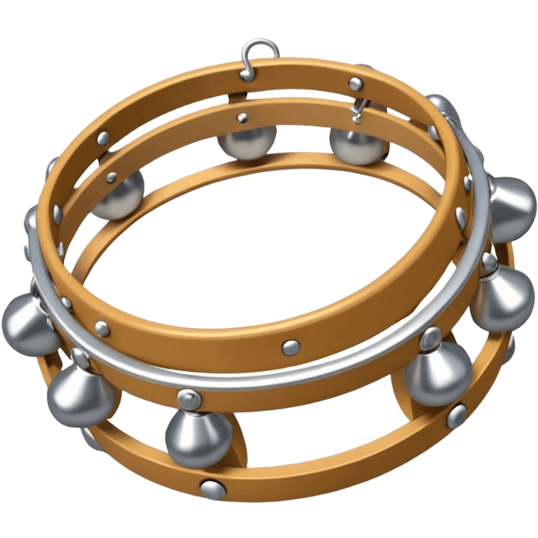 tambourine with bells and jingles  emoji