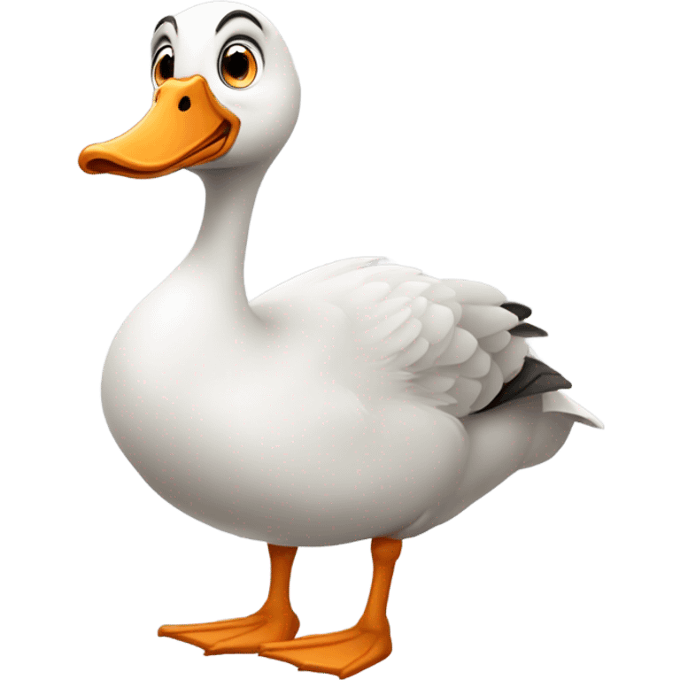 Funny goose emoji