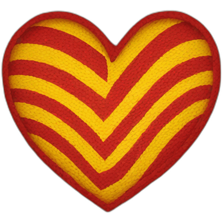 spain colors inside a heart emoji