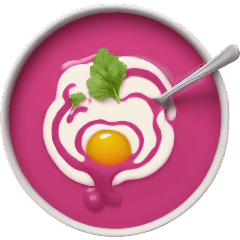 Pink beetroot soup emoji