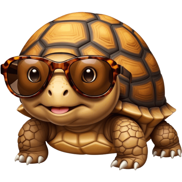 Tortoise with sunglasses emoji