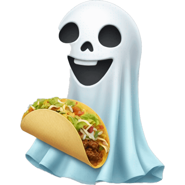 Ghost with a taco emoji