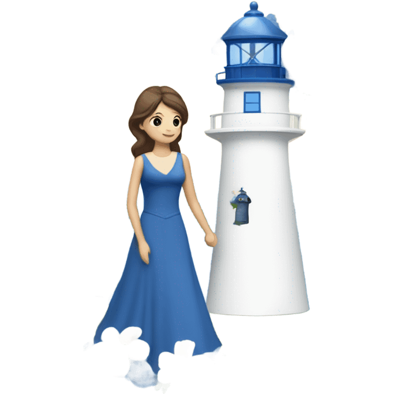 Best wedding ever lighthouse blue flowers emoji