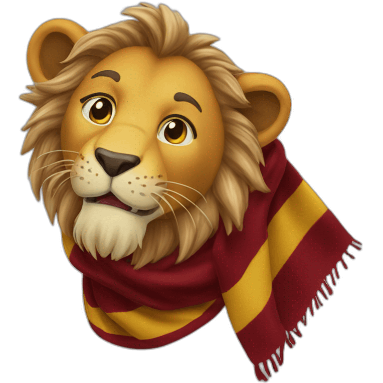 Roaring Gryffindor lion scarf hogwarts emoji