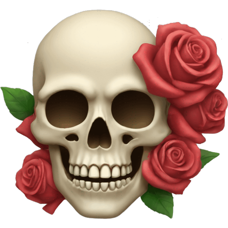 Skull with roses emoji