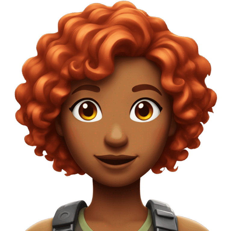 Fortnite redhead curly hair emoji