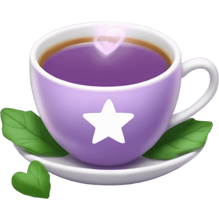 Fragrant New Year's tea Starbux with a lilac heart and the name Kirill emoji