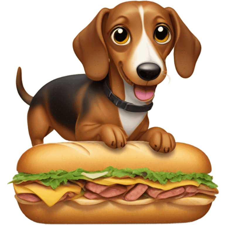 Sausage dog eating a sandwich  emoji