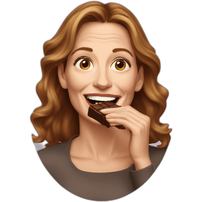 julia roberts eating chocolate emoji