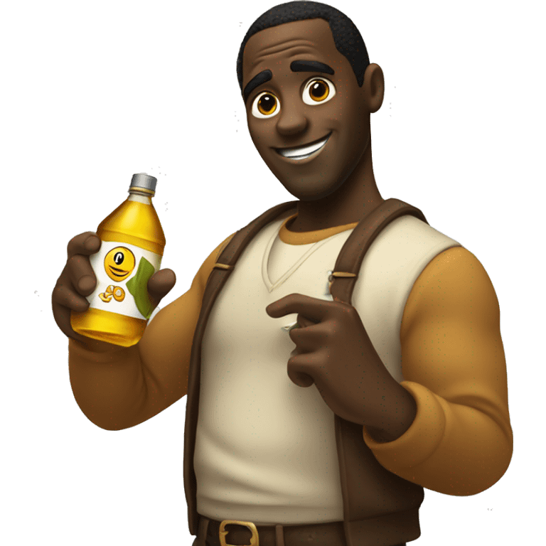 Diddy with a bottle of oil emoji