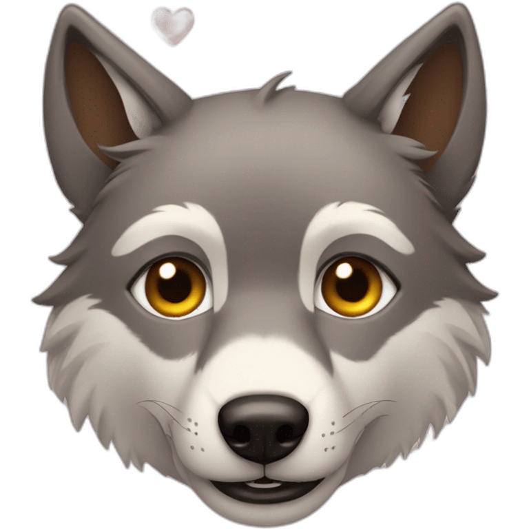 Wolf withe heart eyes emoji