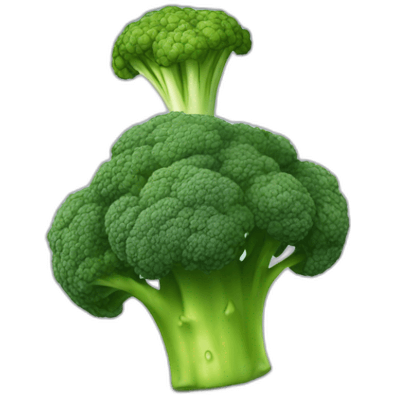 Broccoli throwing bottle emoji