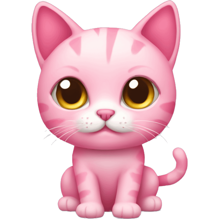 Cute pink cat emoji