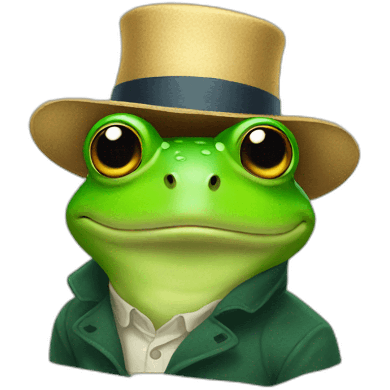 frog with a hat emoji