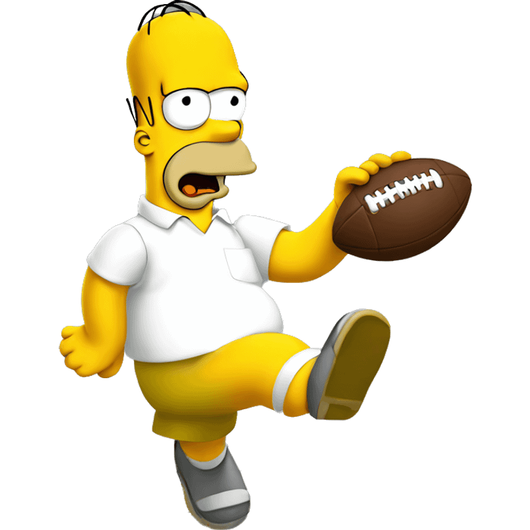 homer simpson playing football emoji