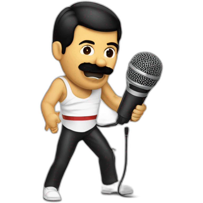 Freddie Mercury With the microfone emoji