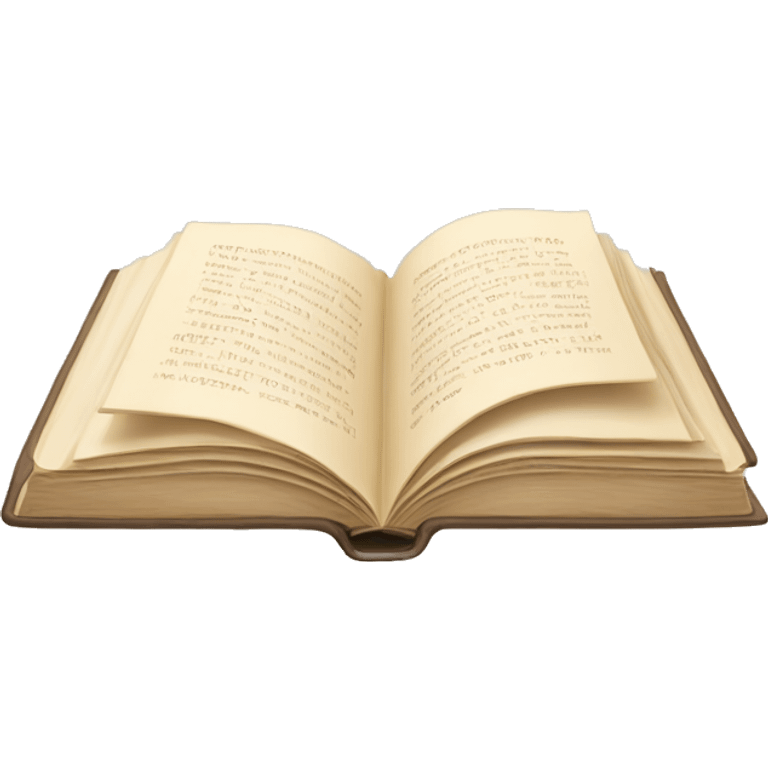 An open, hardcover book, depicted with a beige cover. Commonly used for various content concerning reading, writing, learning, and schooling. emoji