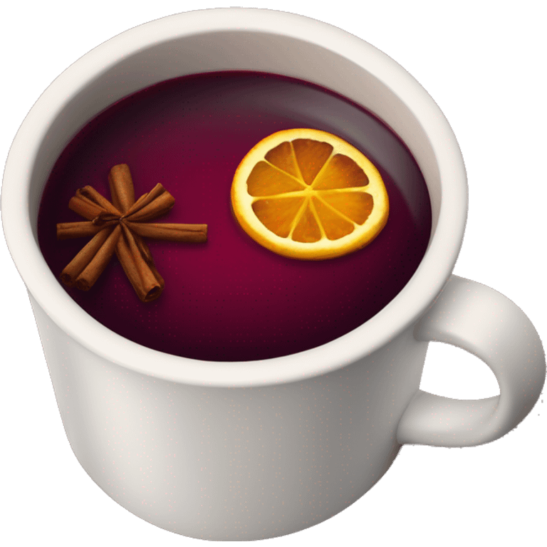 Mulled wine in a craft cup emoji