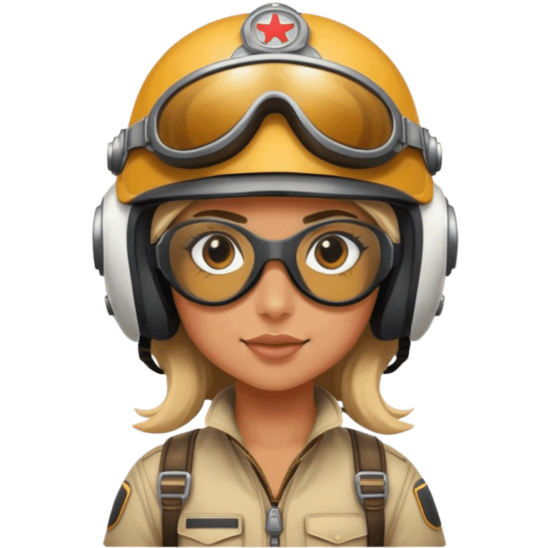 Copilot helmet girl googles  adventure emoji