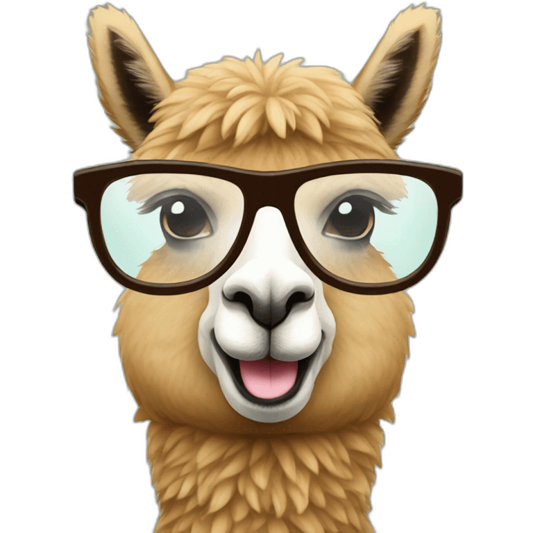 alpaca con lentes emoji