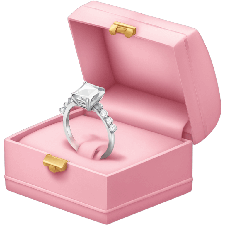 diamond ring in light pink box emoji