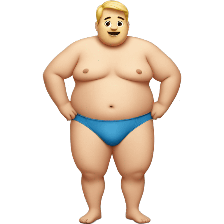 Fat boy with underwear on emoji