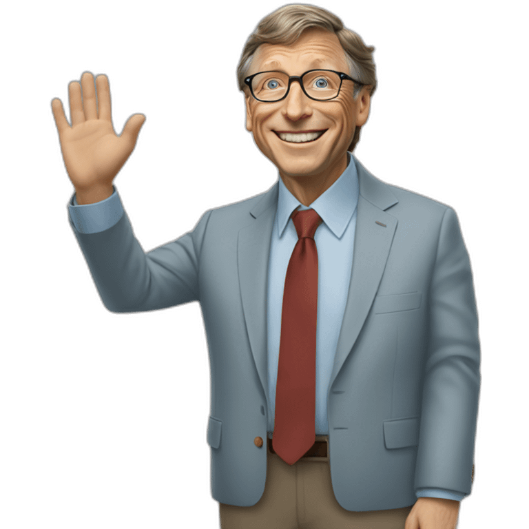 Bill gates waving emoji