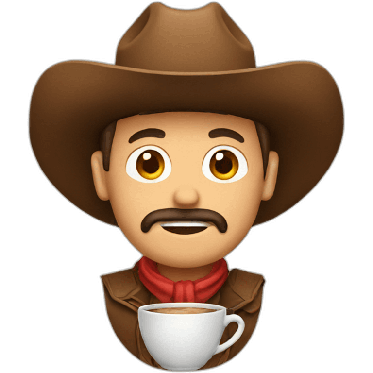 Cowboy coffee emoji