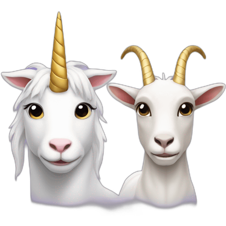 Unicorn and goat emoji