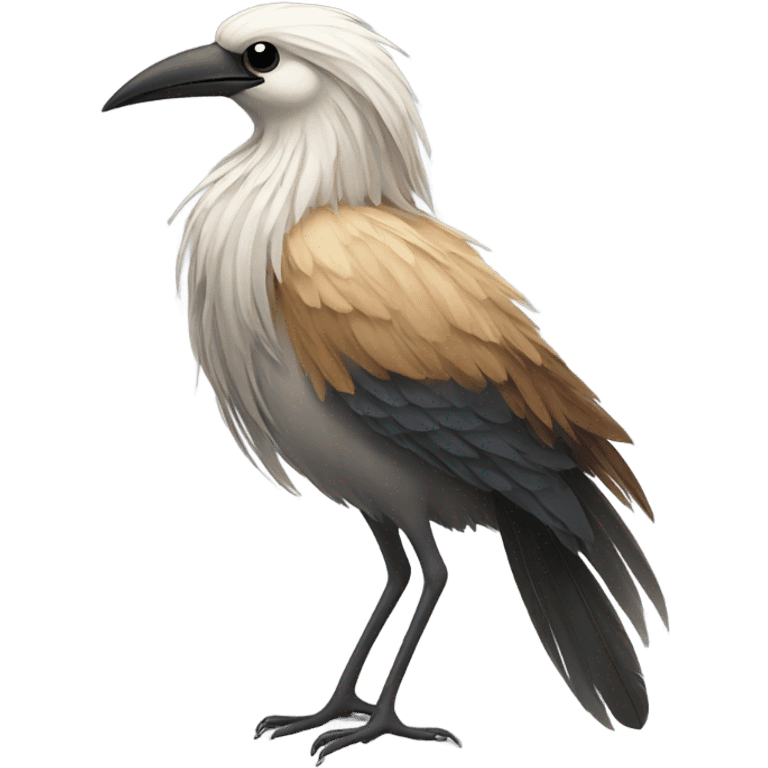 A bird with long feather  emoji