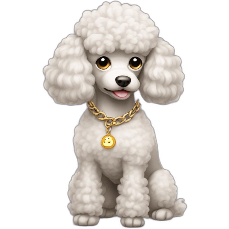 Poodle with good chain emoji