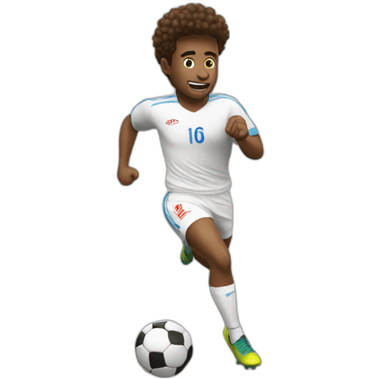 English soccer player running emoji