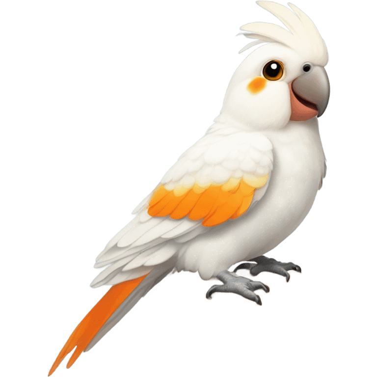 White cockatiel rocker emoji