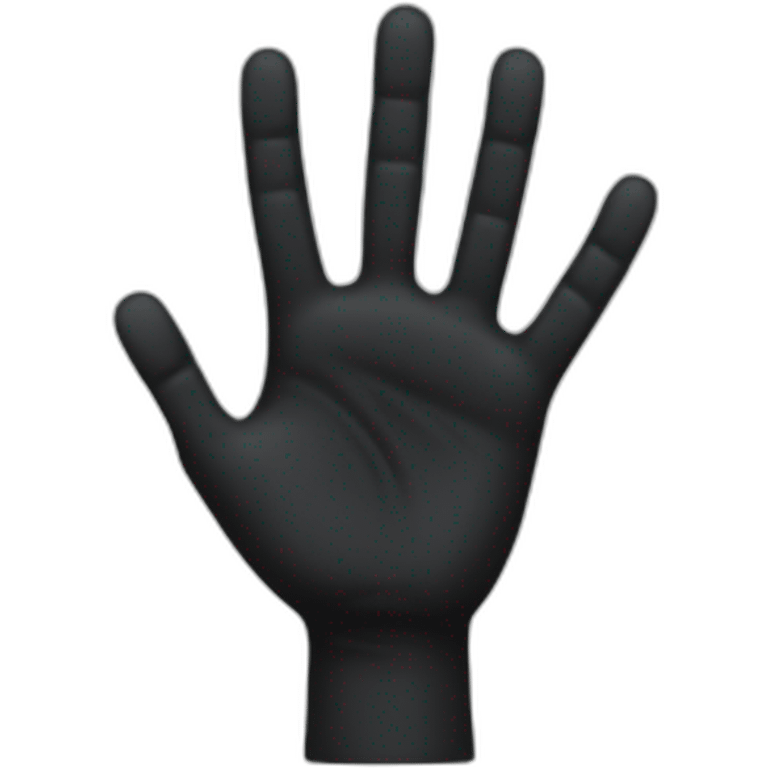 Black hand down emoji