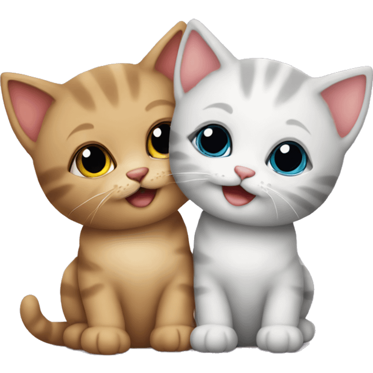 Cute Kitten best friends emoji