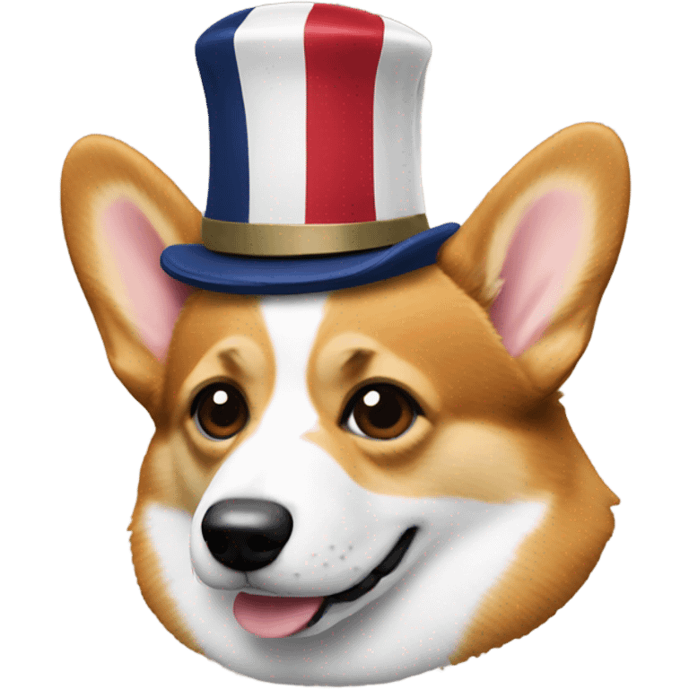 Corgi wearing a Washington commanders hat emoji