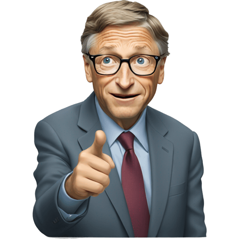 Bill Gates pointing down emoji