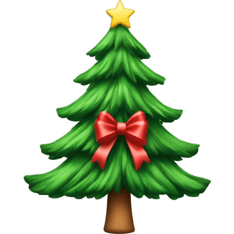 Christmas tree with a bow on top  emoji