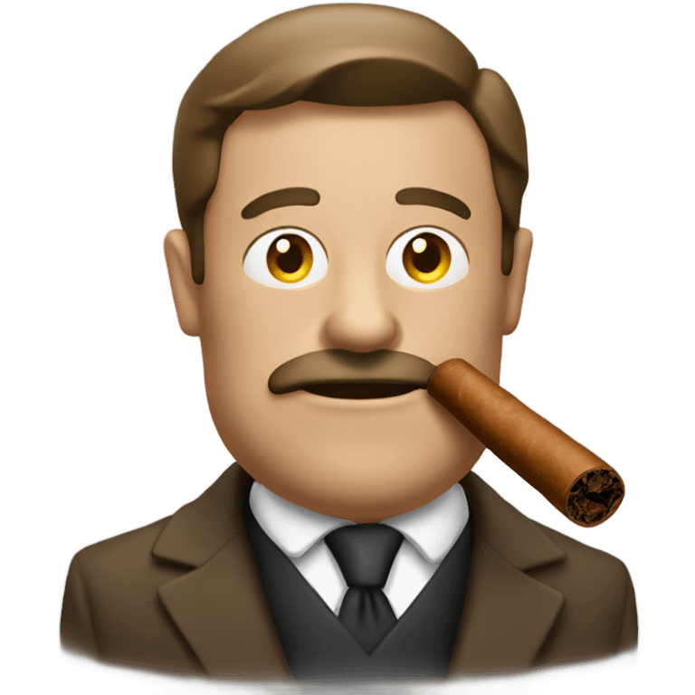 man smoking a fat cigar emoji