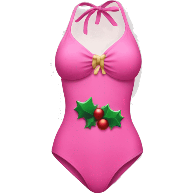 pink christmas swimsuit  emoji