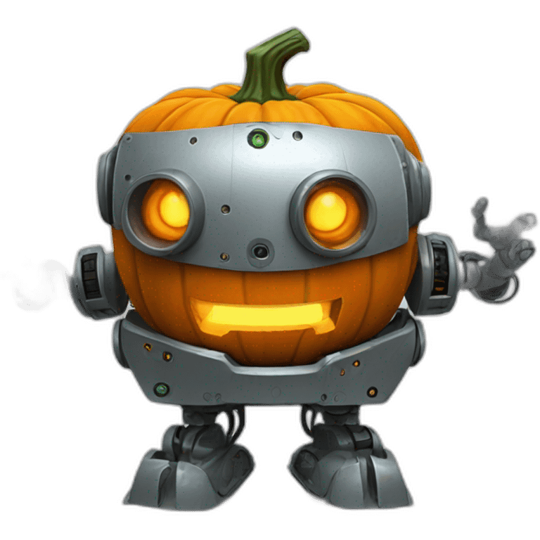 robot pumkin emoji