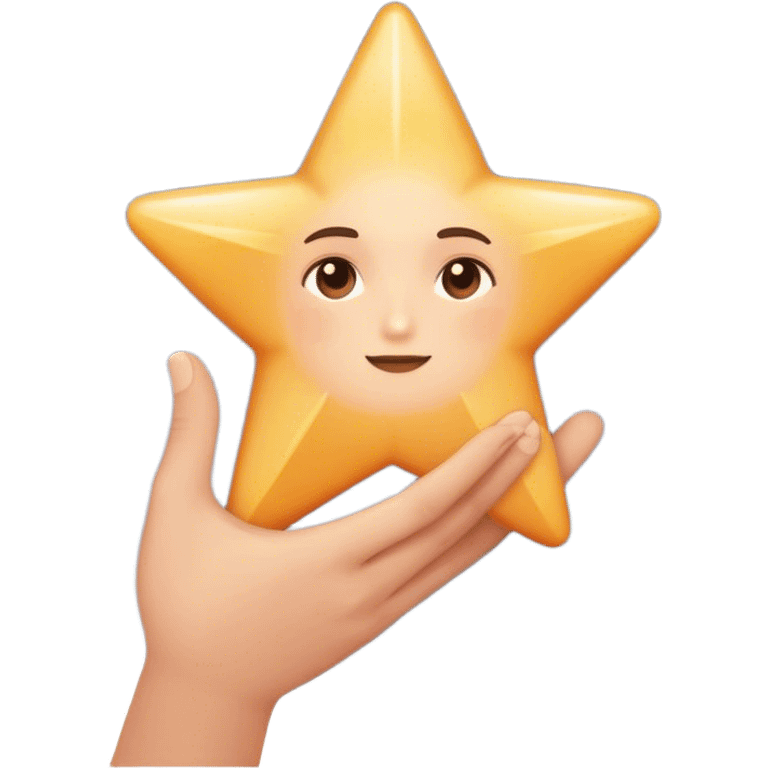 grabbing a dream star with your hand  emoji